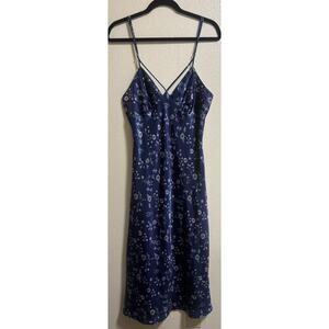 VTG Slip Dress Blue Floral Baby Doll Feminine Fairy Inner Most Women's Size S